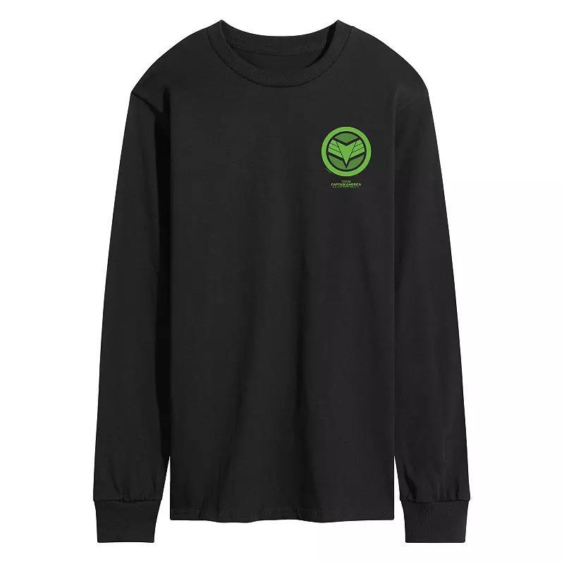 Mens Marvel Captain America Brave New World Falcon Icon Long Sleeve Graphic Tee Product Image