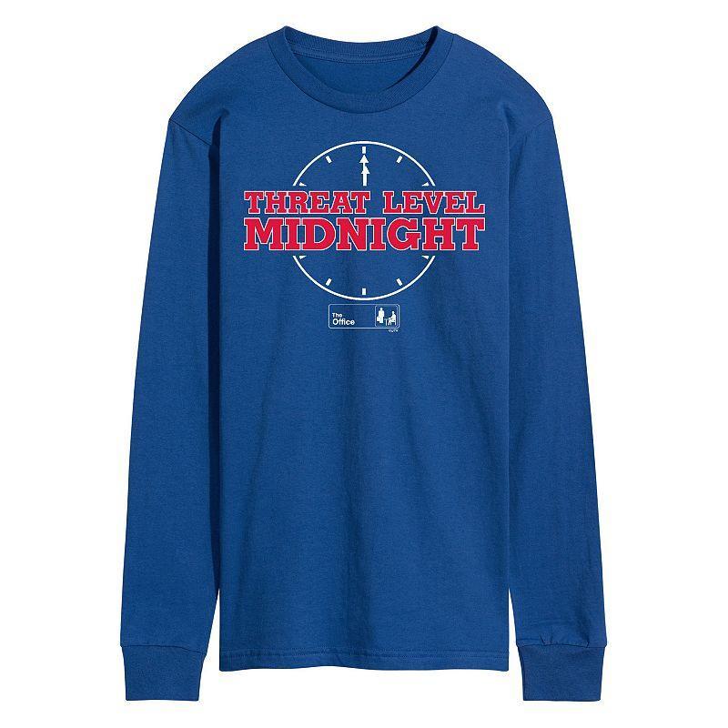 Men's The Office Threat Level Midnight Long Sleeve Tee, Size: Medium, Black Product Image