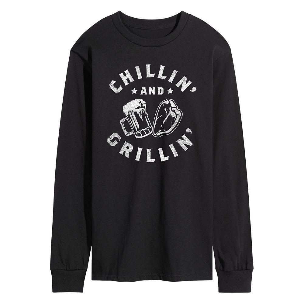 Mens Chillin And Grillin Long Sleeve Tee Product Image