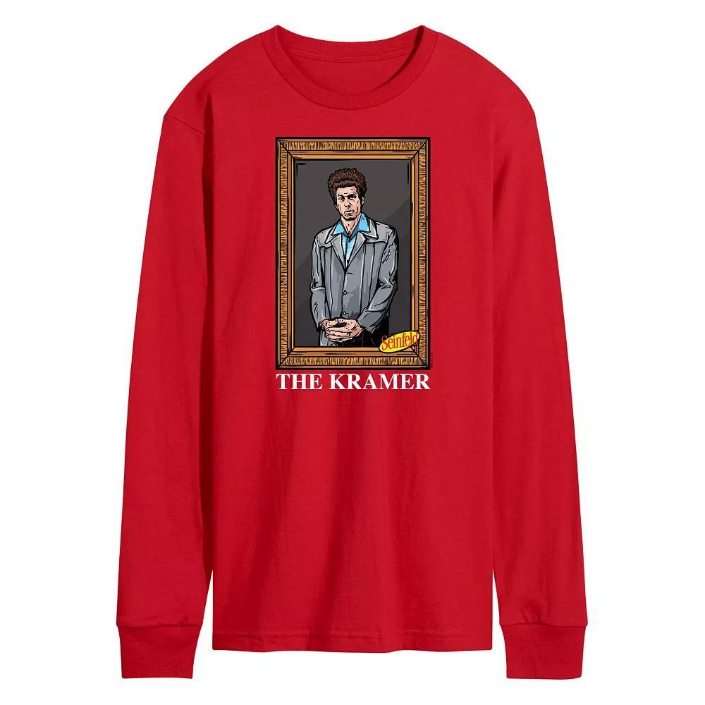 Men's Seinfeld The Kramer Long Sleeve Graphic Tee, Size: XL, Red Product Image