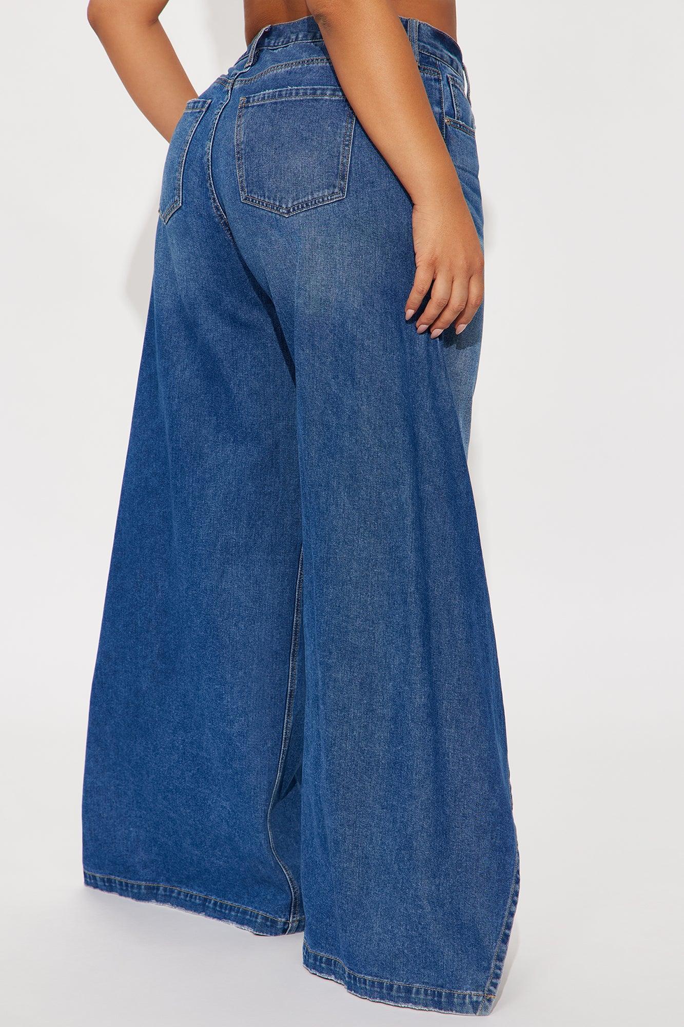 Not The Drama Wide Leg Jeans - Medium Wash Product Image