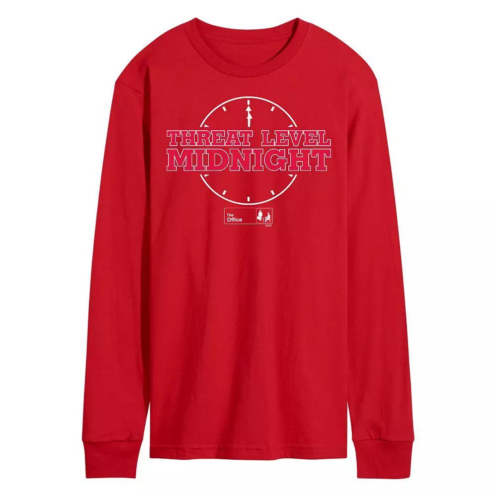 Mens The Office Threat Level Midnight Long Sleeve Tee Product Image