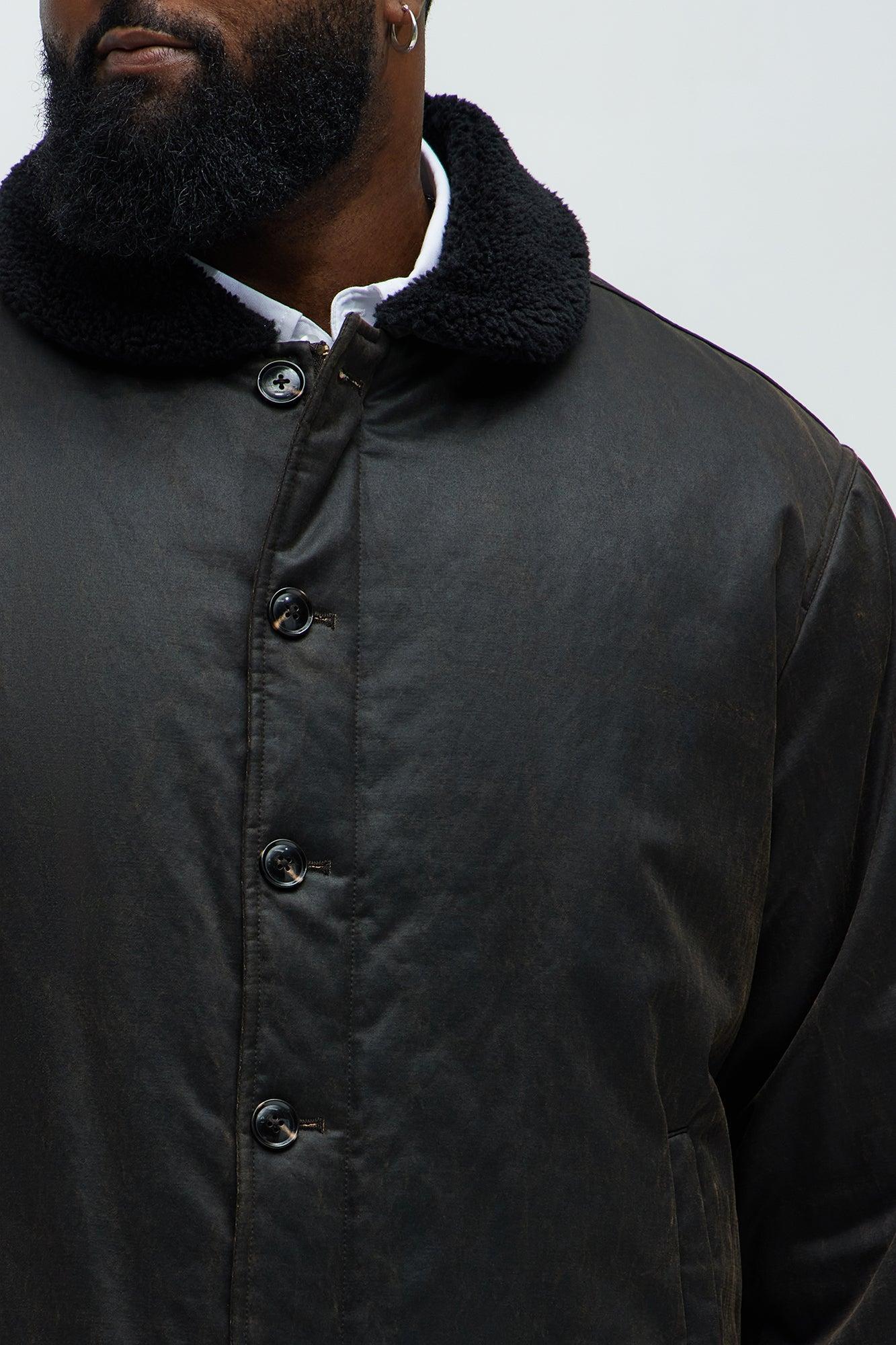 Denali Waxed Sherpa Jacket - Brown Product Image