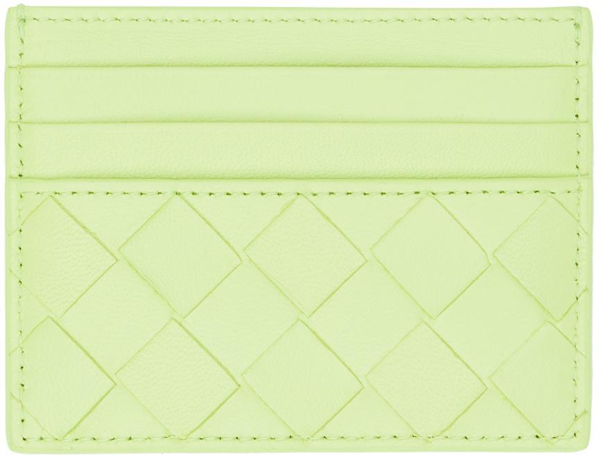BOTTEGA VENETA Green Intrecciato Card Holder Product Image