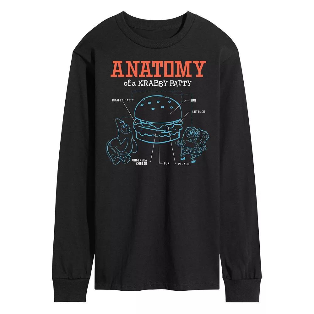 Mens Nickelodeon SpongeBob Squarepants Krabby Patty Long Sleeve Product Image