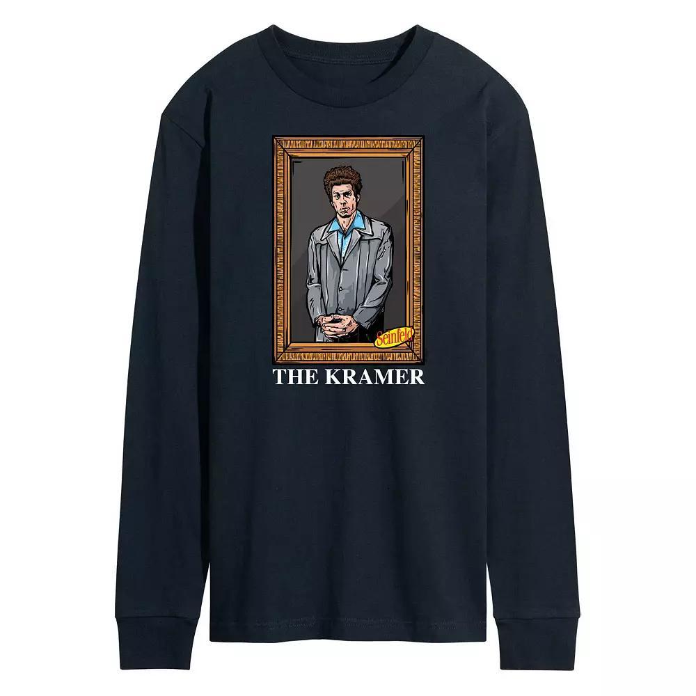Mens Seinfeld The Kramer Long Sleeve Graphic Tee Blue Product Image