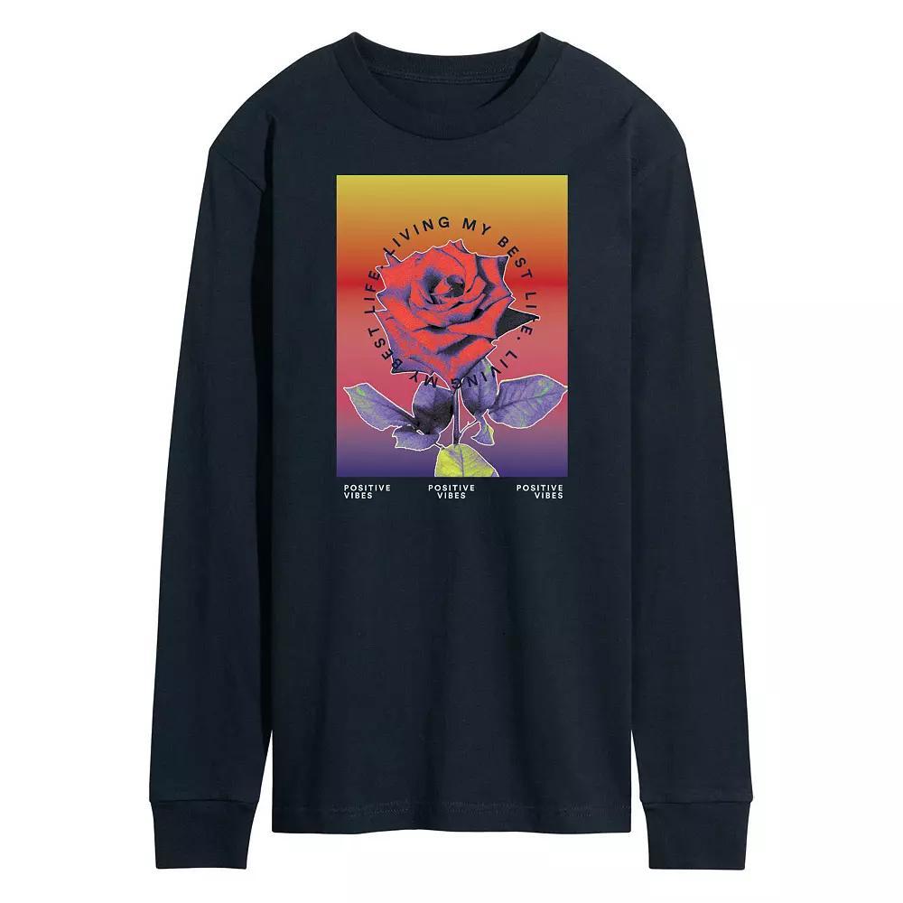 Mens Positive Vibes Tee Blue Product Image