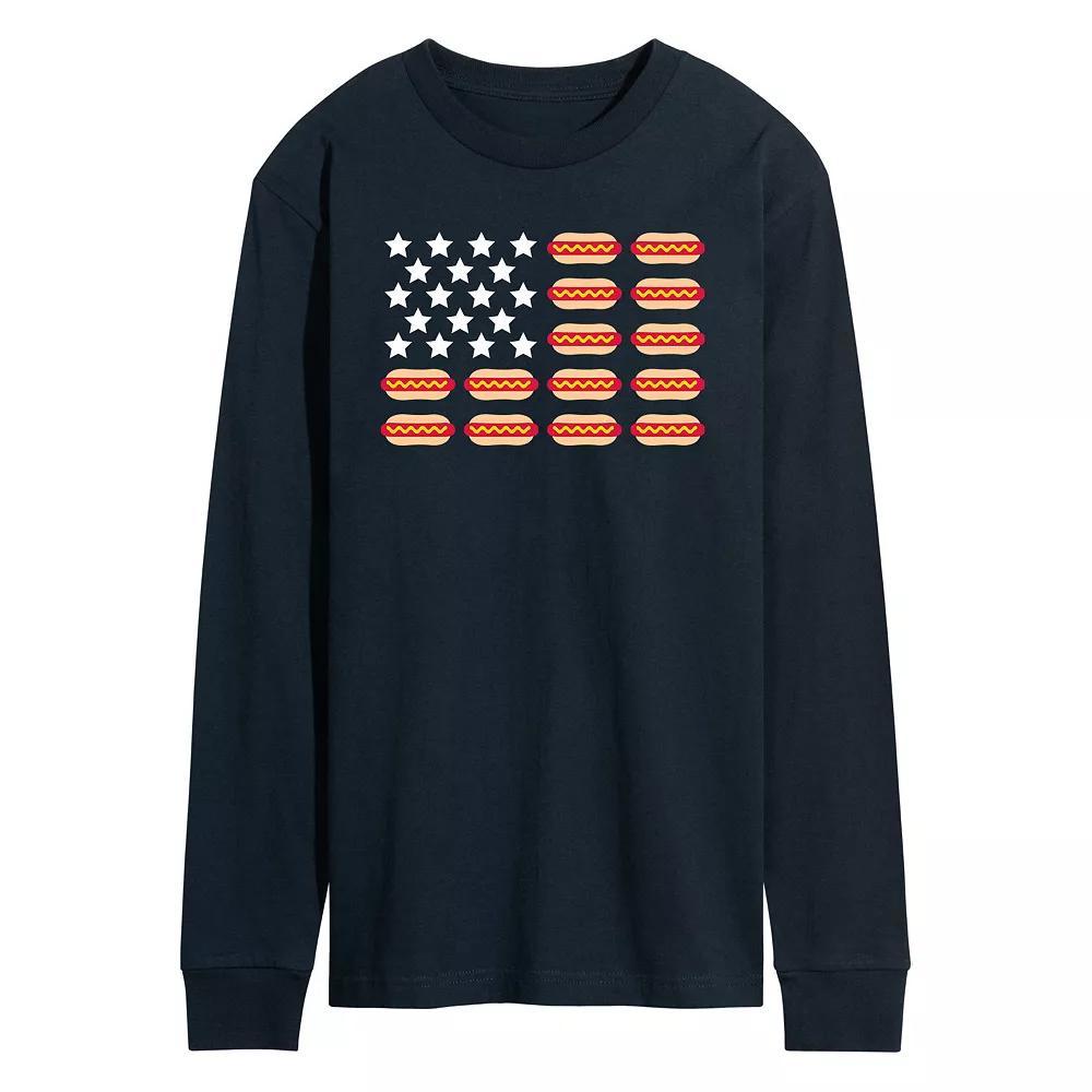 Mens Sasquatch Fear Me Long Sleeve Graphic Tee Blue Product Image
