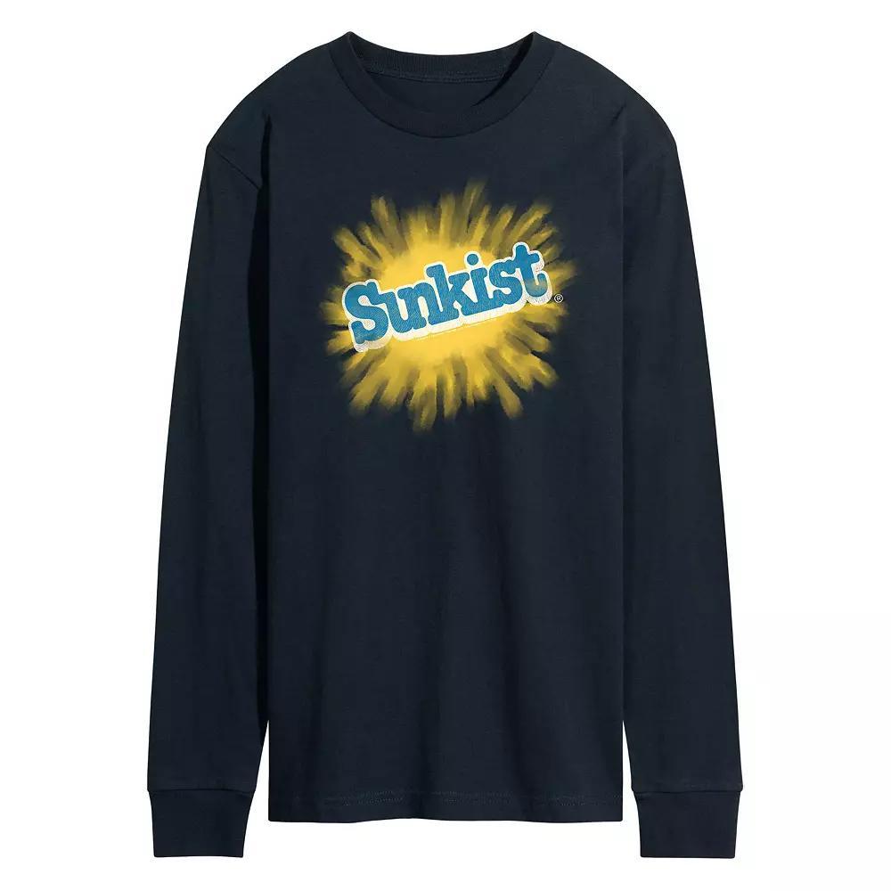 Mens SpongeBob SquarePants 100 Days Of School Long Sleeve Graphic Tee Blue Product Image