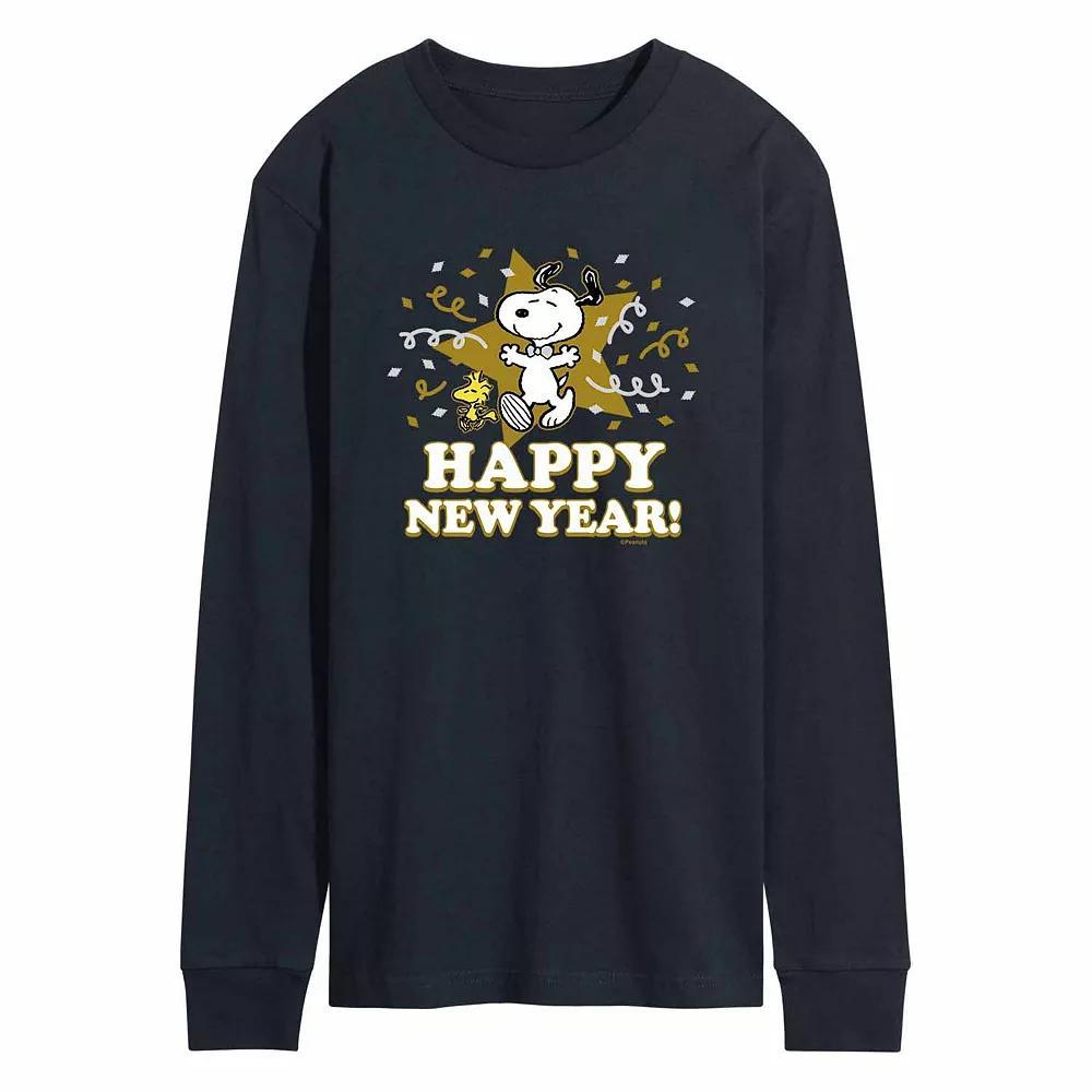 Mens SpongeBob SquarePants 100 Days Of School Long Sleeve Graphic Tee Blue Product Image