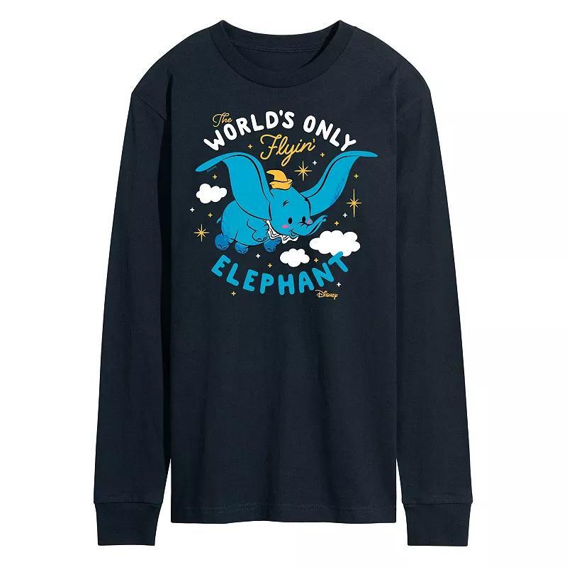 Disneys Dumbo Mens Flying Elephant Graphic Tee Blue Product Image