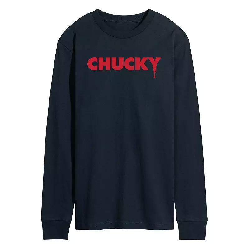 Men's This Is My Ugly Xmas Sweater Long Sleeve Graphic Tee, Size: Small, Blue Product Image