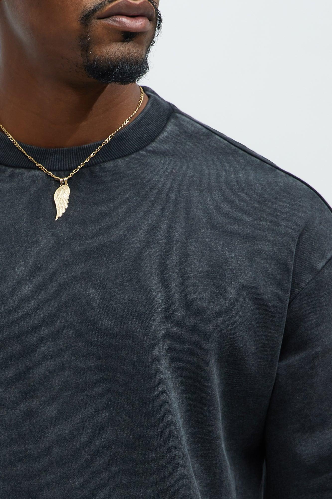 Tyson Heavy Wash Crewneck Sweatshirt - Black Wash Product Image