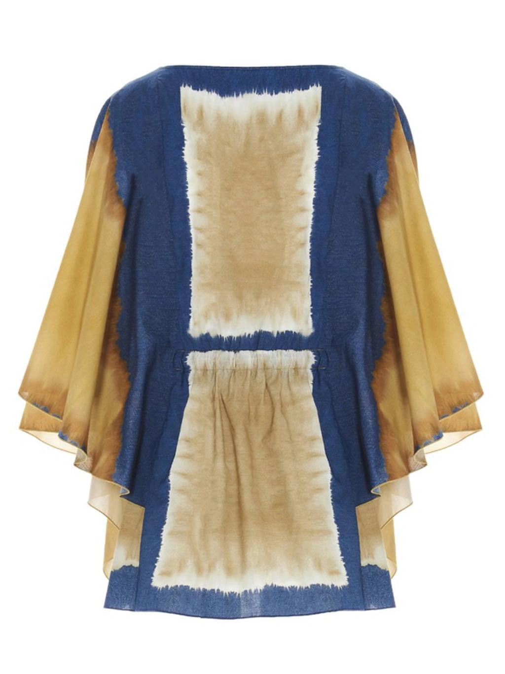 ALBERTA FERRETTI Caftano Tie Dye I Love Summer In Dark Yellow Product Image