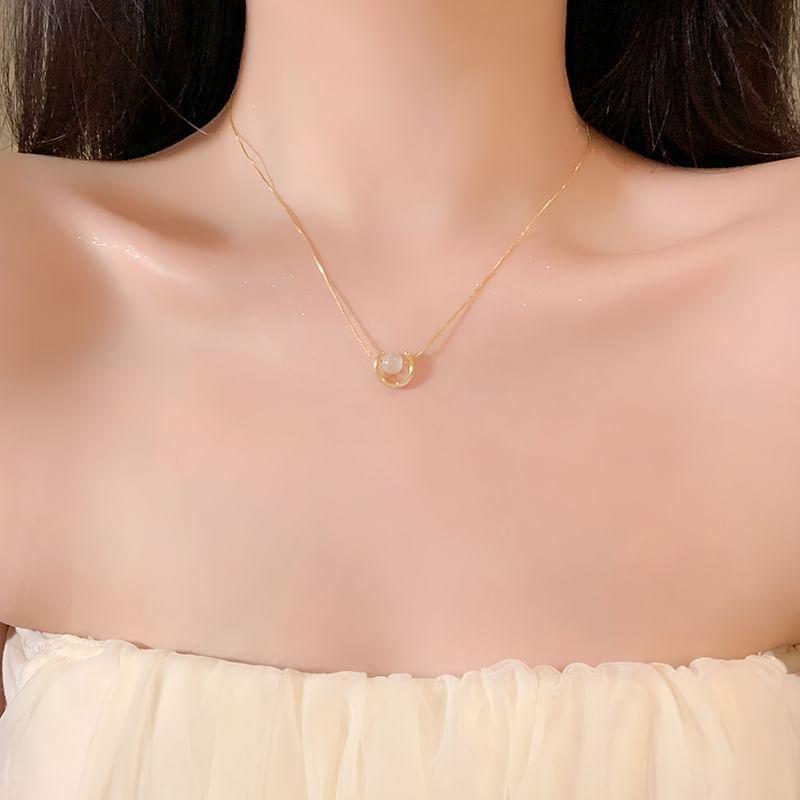 Beaded Moon Necklace Product Image
