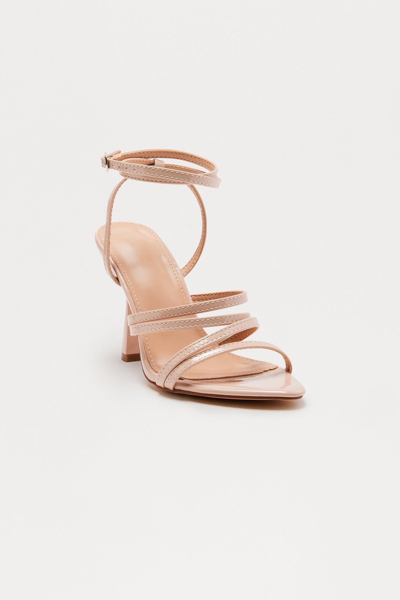 Affinity Ankle Strap Heels - Nude Product Image