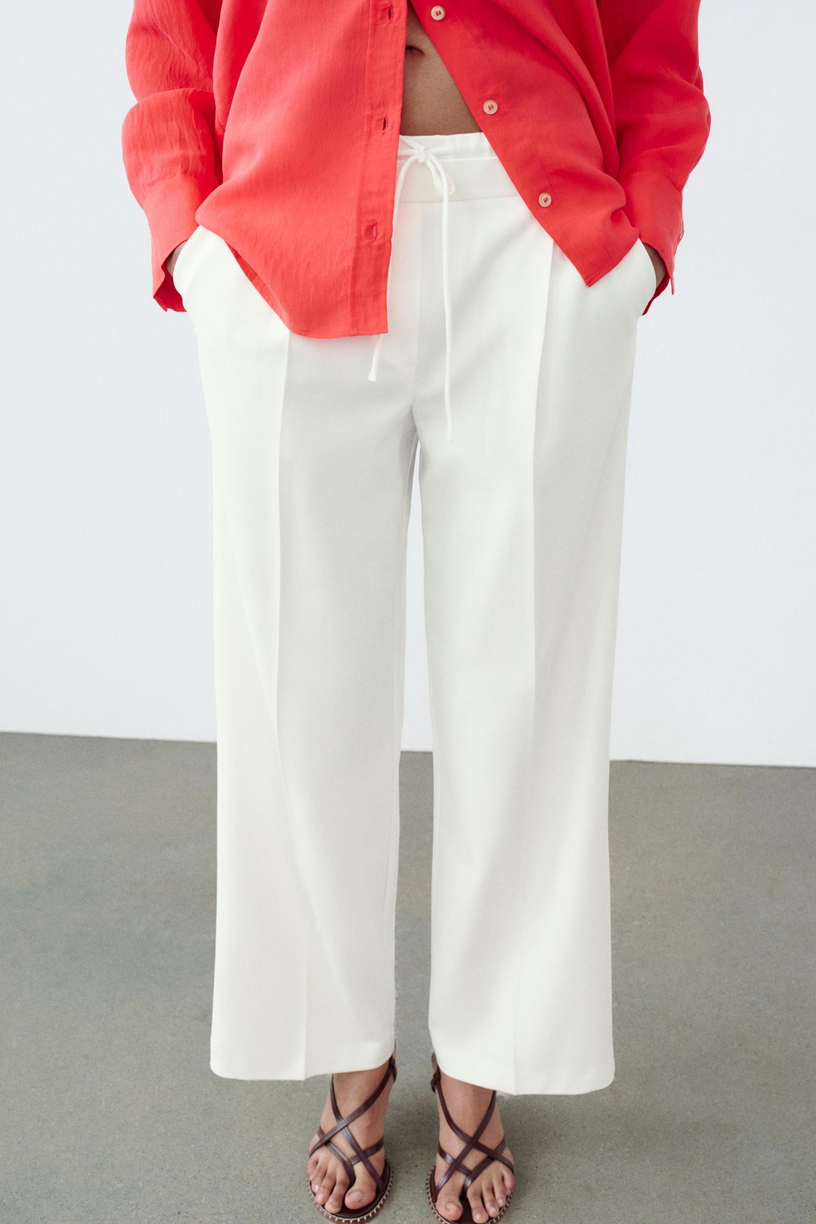 DOUBLE WAIST WIDE LEG PANTS Product Image