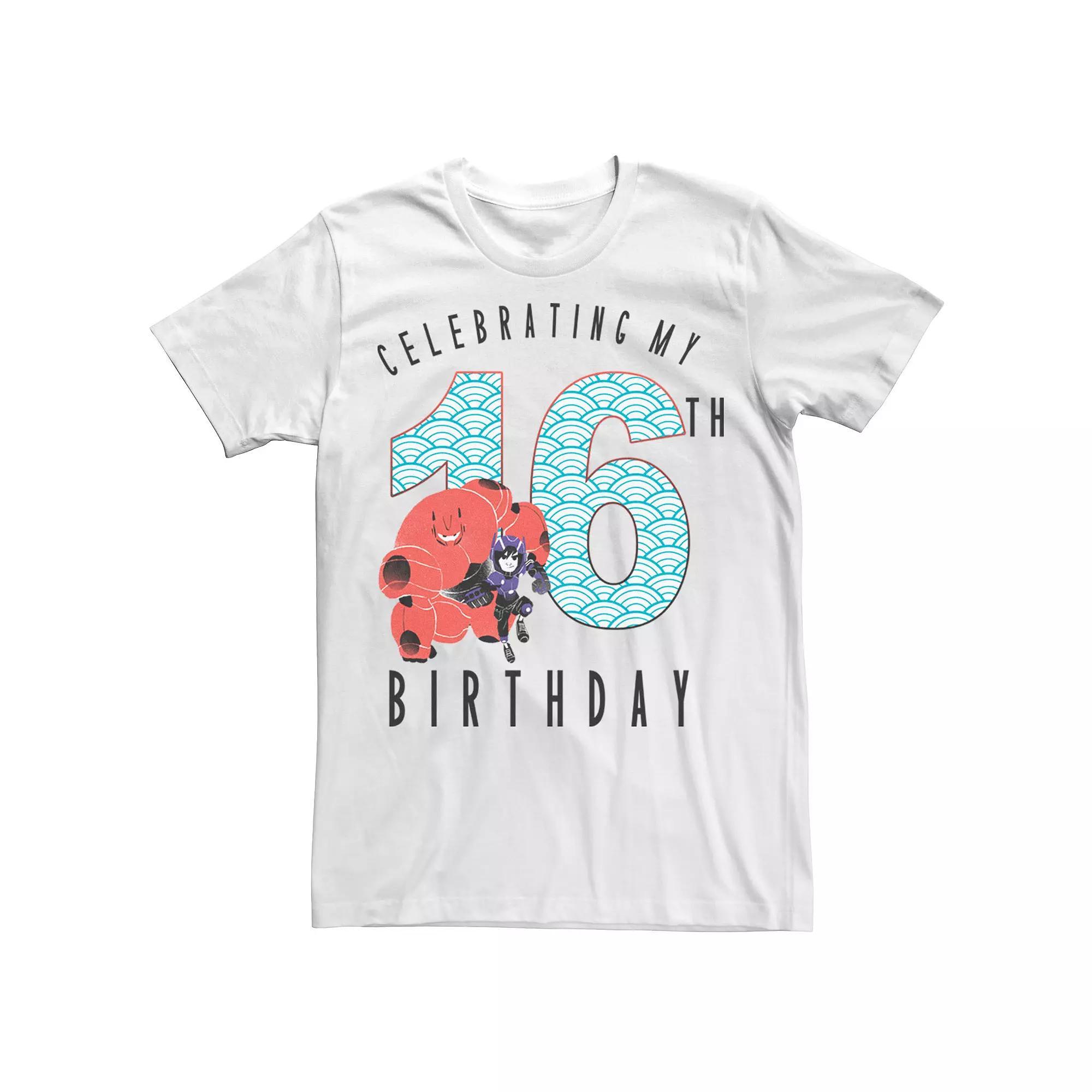 Disney's Big Hero 6 Baymax Hiro 16th Birthday Men's Tee, Size: Small, White Product Image