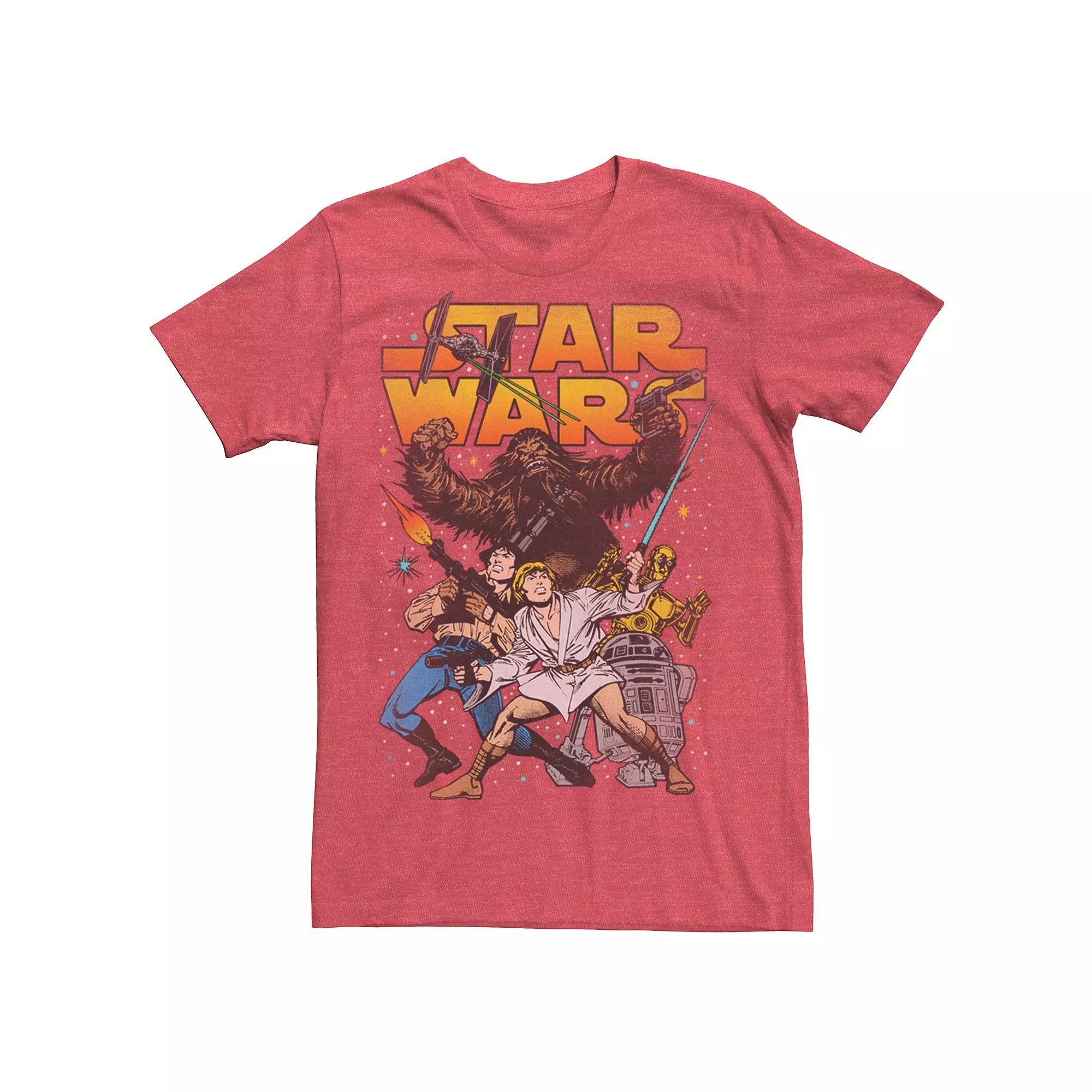 Men's A New Hope Ep4 Stand and Deliver Tee, Size: XL, Red Grey Product Image