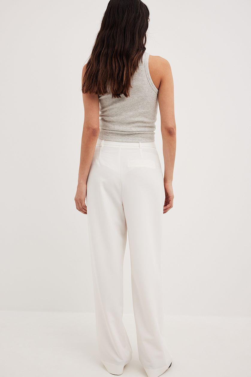 High Waist Pleated Wide Leg Pants Product Image