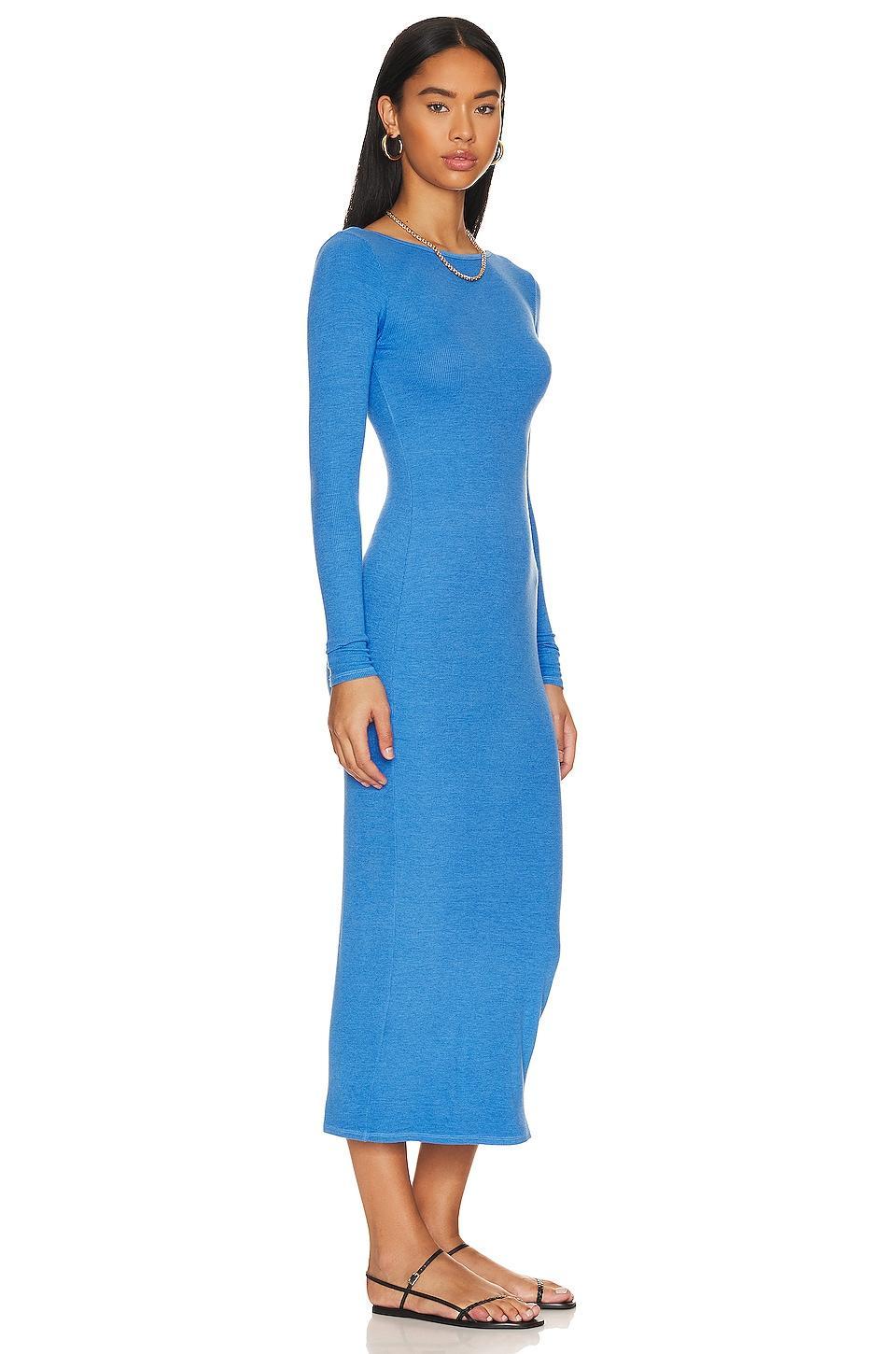 Knit Long Sleeve Scoopback Dress Enza Costa Product Image