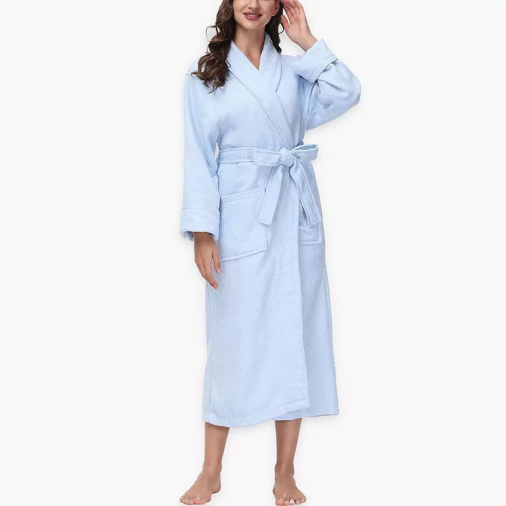 Womens INK+IVY Diamond Waffle Look Robe Pink Product Image