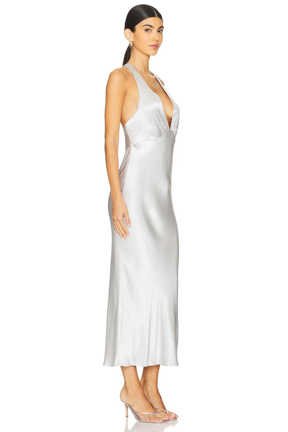 La Lune Plunged Cross Back Midi Dress Shona Joy Product Image