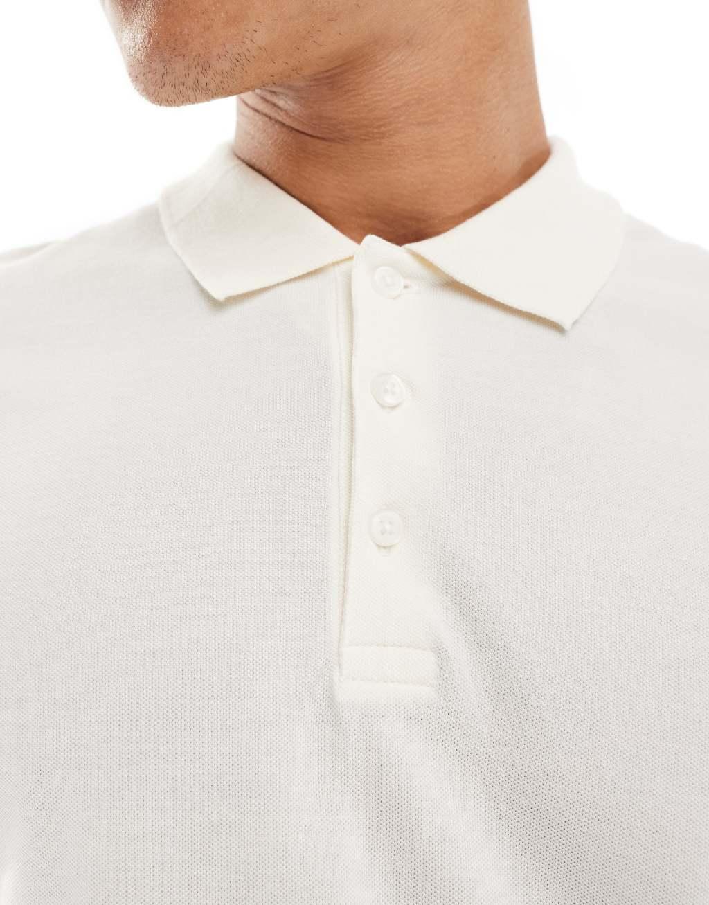 ASOS DESIGN 5 pack pique polos in multiple colors Product Image