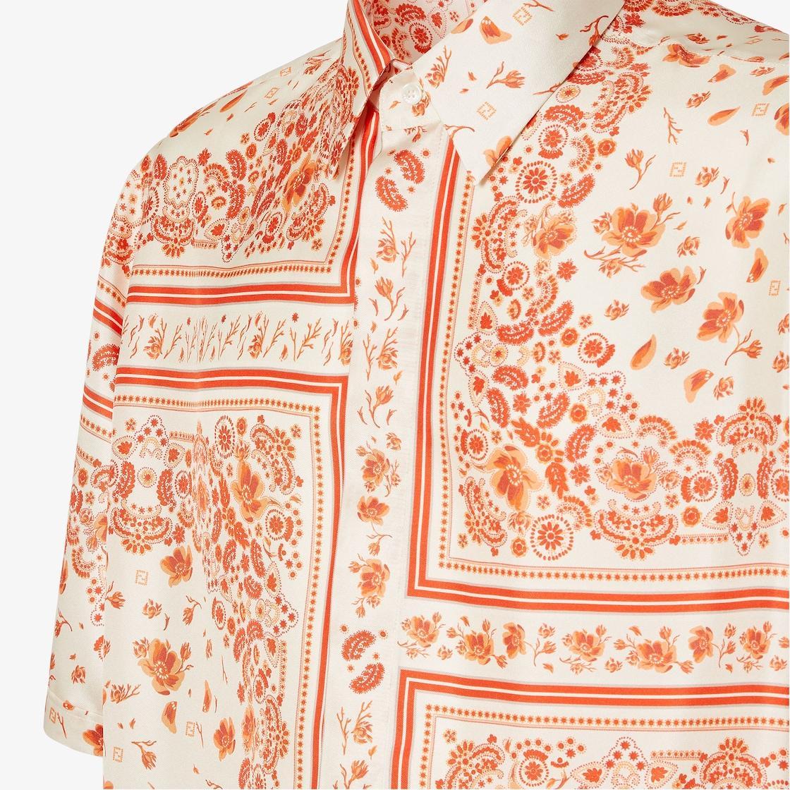 ShirtWhite and red silk shirt Product Image