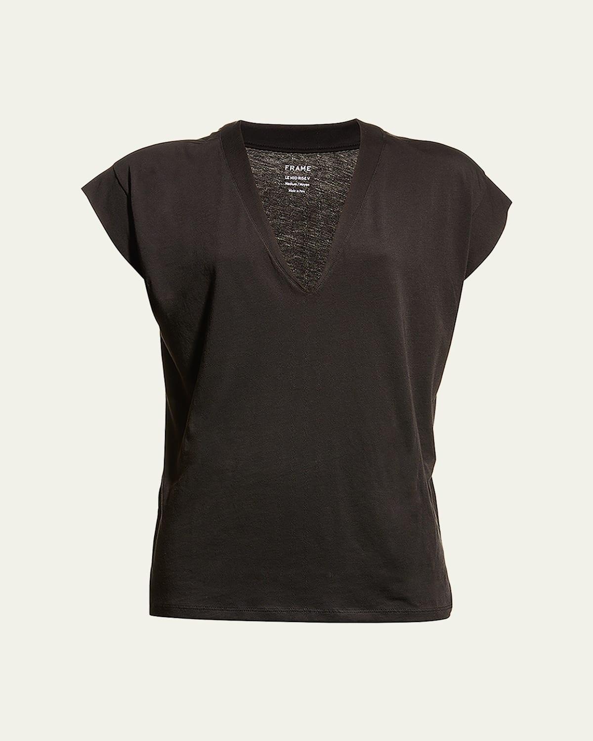 Frame Le Mid Rise V-Neck Tee Product Image
