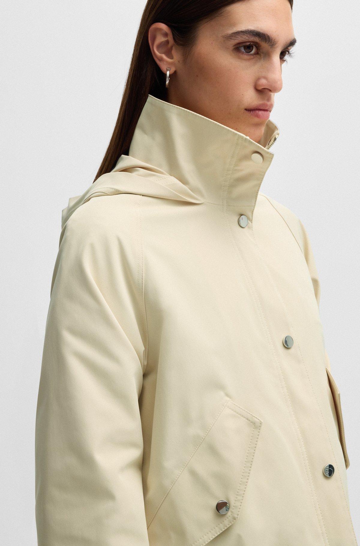 BOSS - Hooded parka jacket in water-repellent fabric - Light Beige Product Image