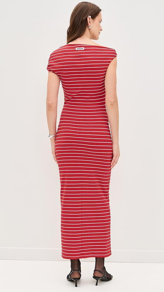 MSGM Stripe Asymmetric Maxi Dress | Shopbop Product Image