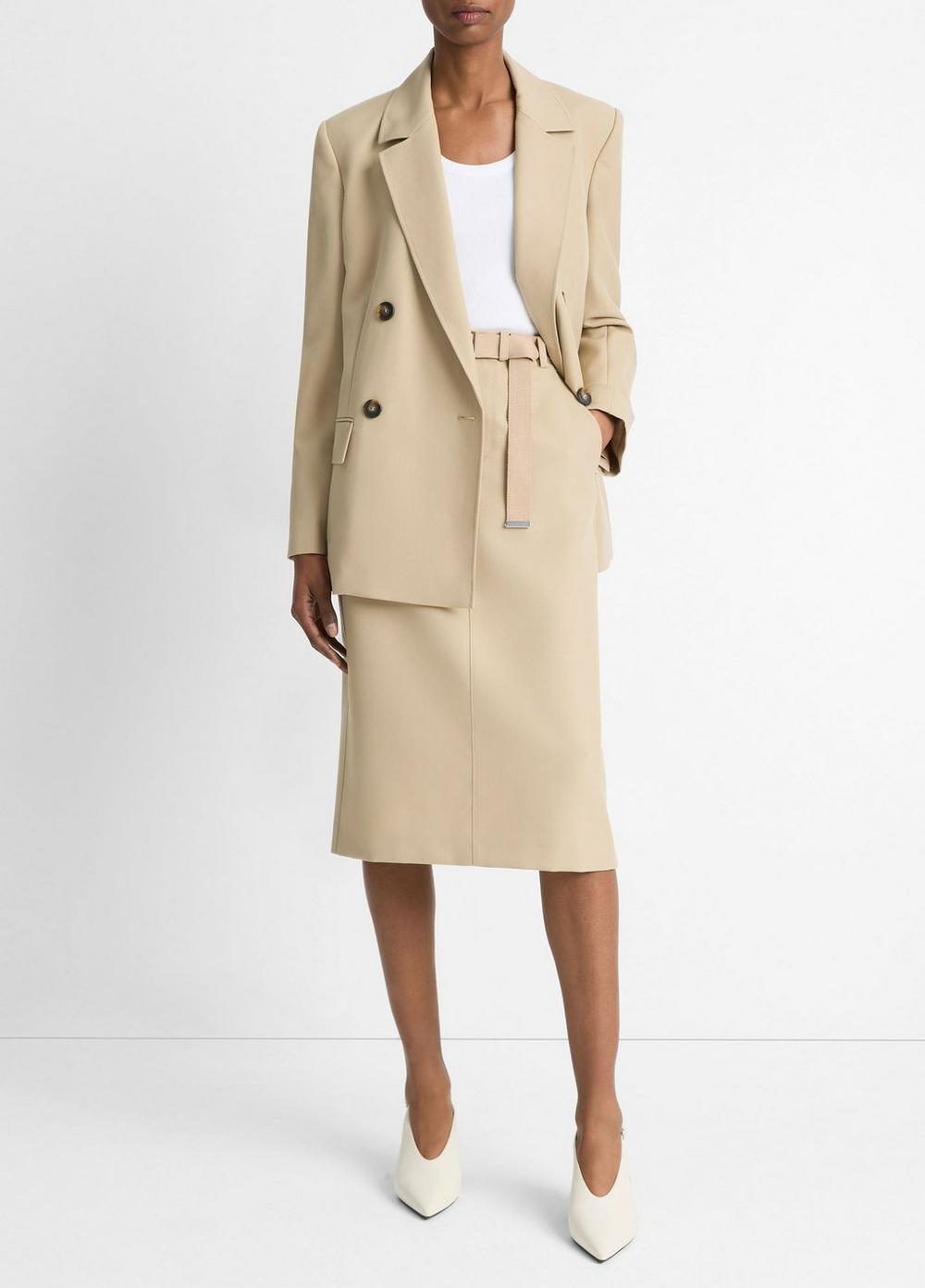 Womens Tailored Italian Canvas Blazer, Mojave, Size 0 Vince Product Image