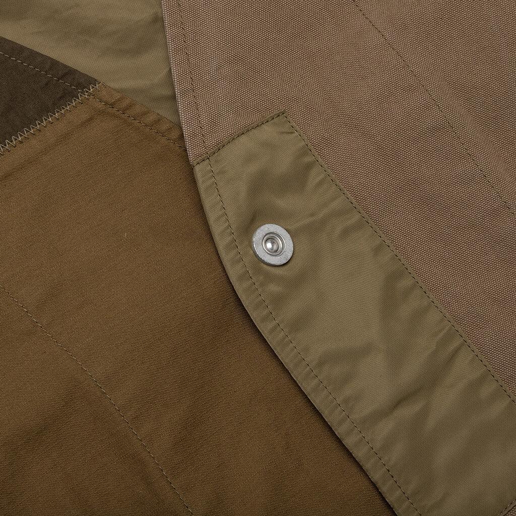 Patchwork Liner Jacket - Khaki Mix Male Product Image