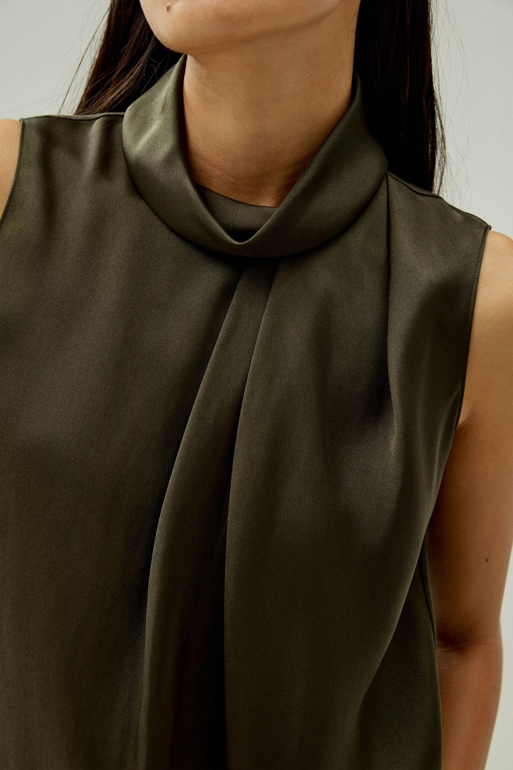 Asymmetrical Sleeveless Cowl Neck Top Product Image