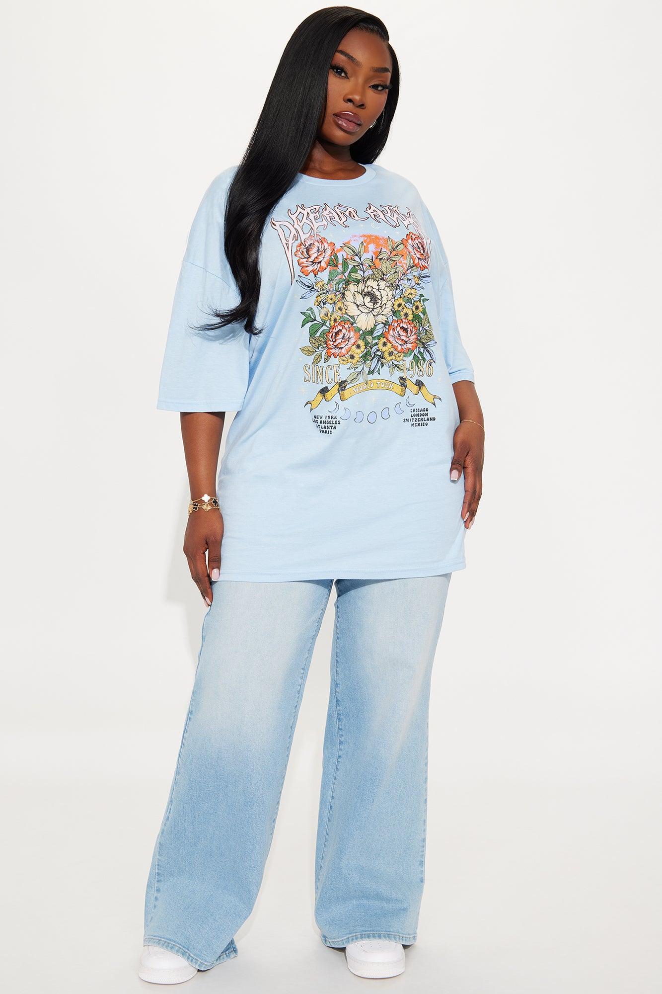 Dream Away Oversized Tee - Light Blue Female Product Image