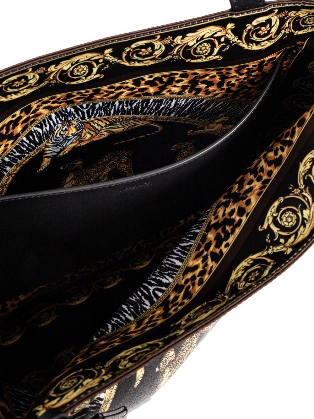 animal-print baroque tote bag Product Image