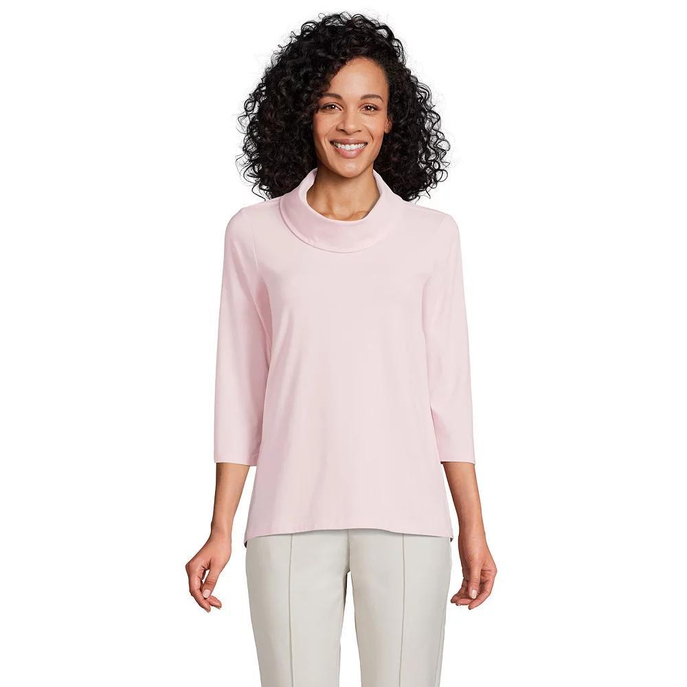 Women's Lands' End Lightweight Jersey Cowl Neck Top, Size: Large, Purple Cloud Product Image