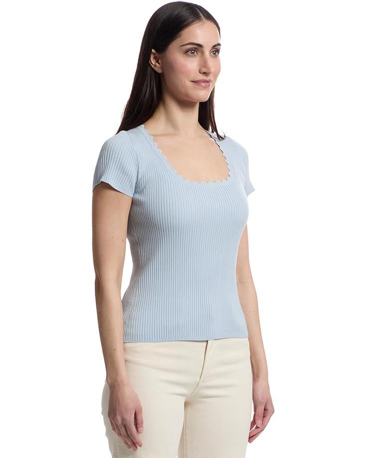 Short Sleeve V-Neck Pullover Sweater Product Image