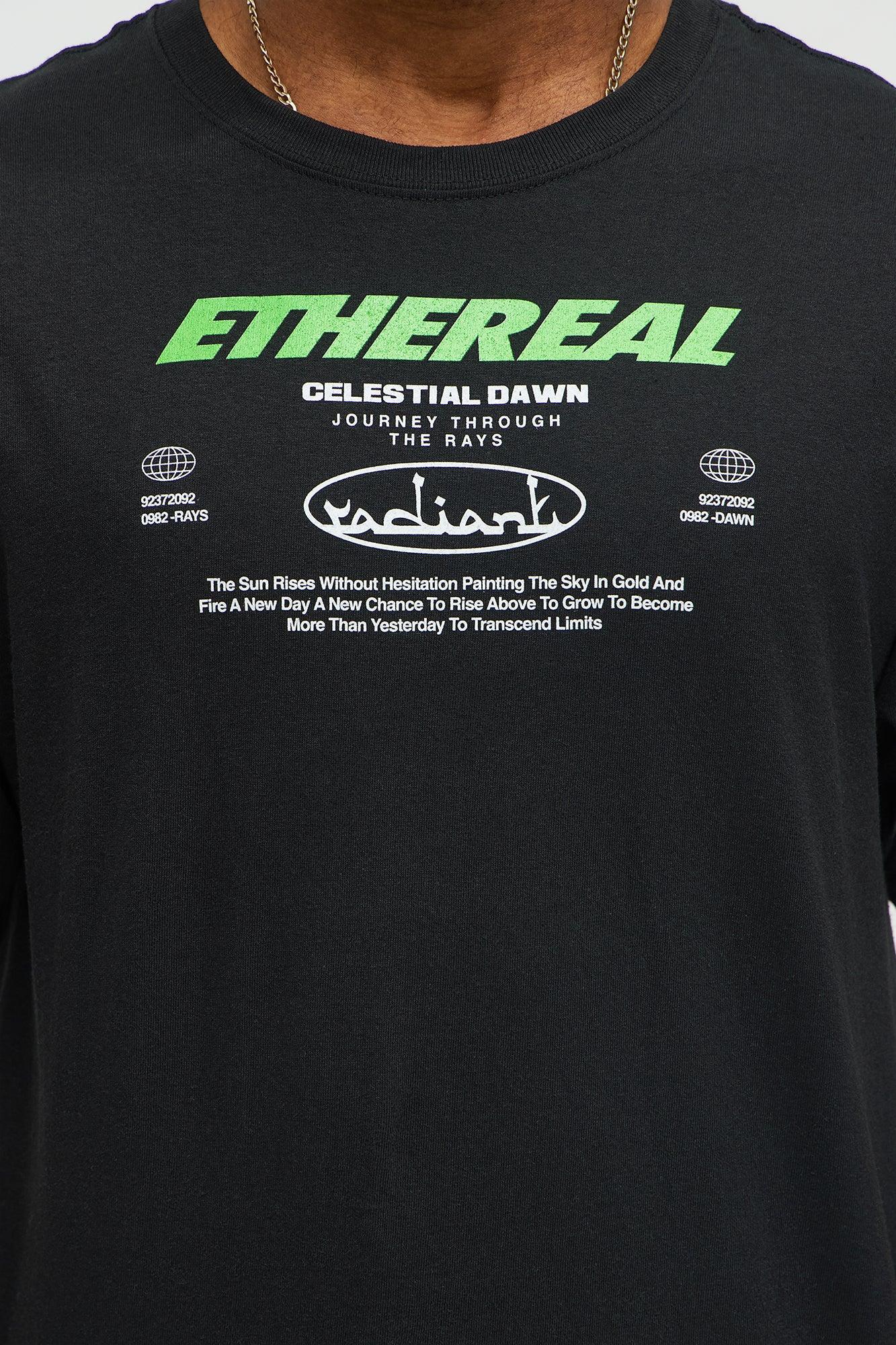 Ethereal Celestial Dawn Short Sleeve Tee - Black Product Image