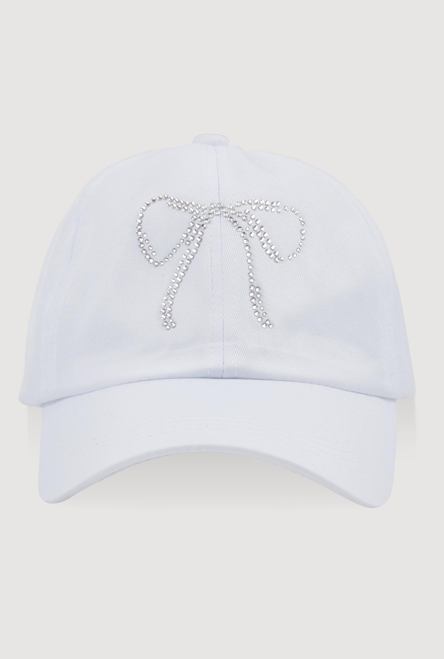 Rhinestone Bow Baseball Cap Female Product Image