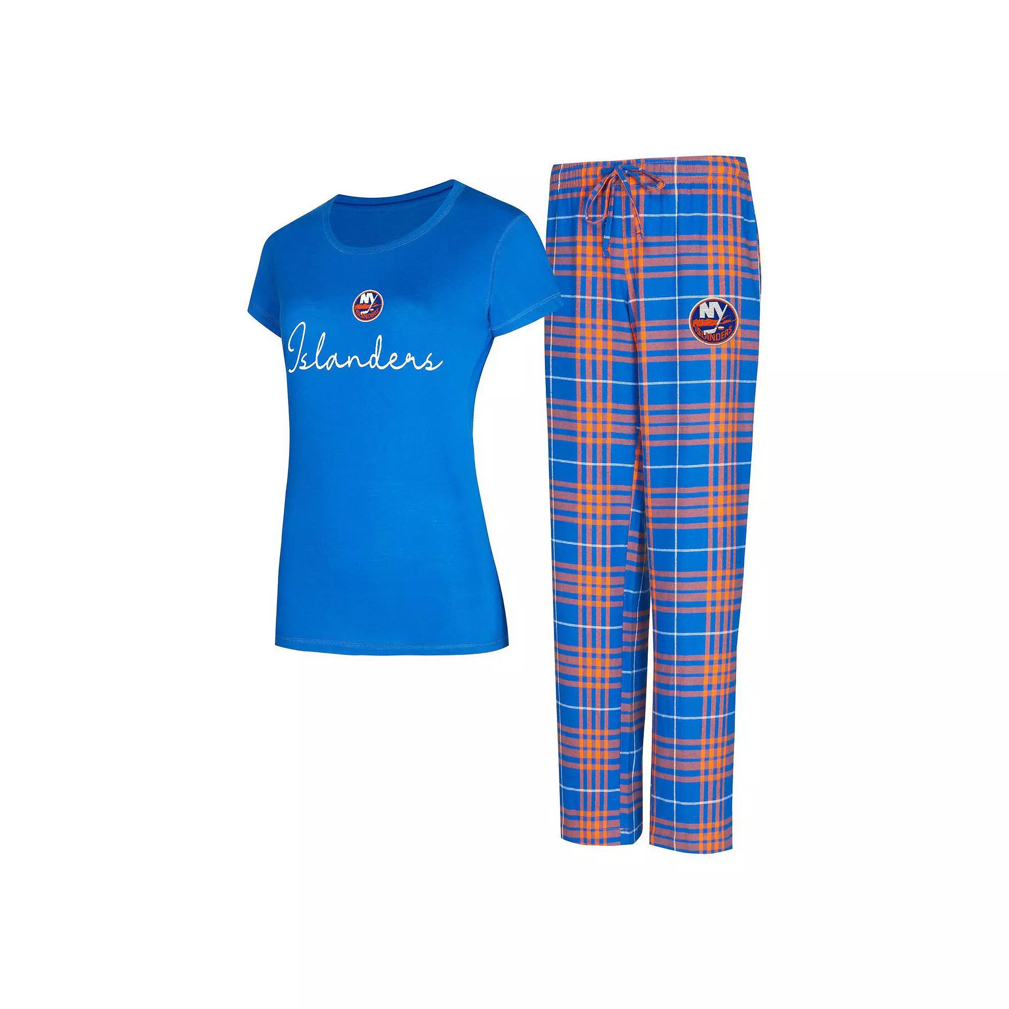 Women's Concepts Sport New York Islanders Vector T-Shirt & Pants Sleep Set, Size: XL, Isl Blue Product Image