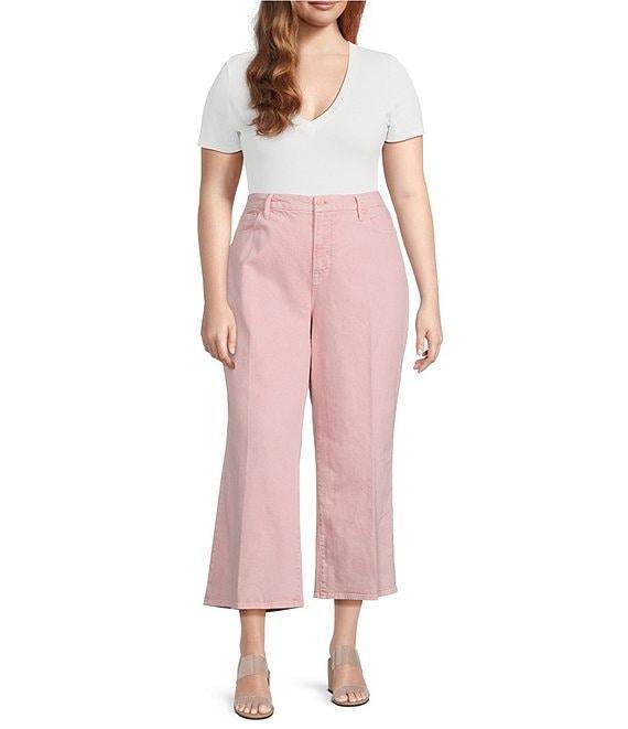 Good American Plus Size Good Waist Cropped Palazzo Jeans Product Image
