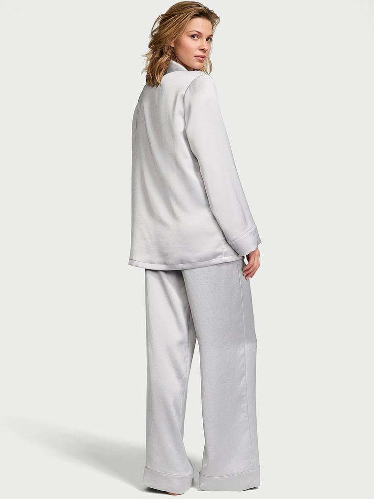 Luxe Satin Double -Breasted Long Pajama Set Product Image