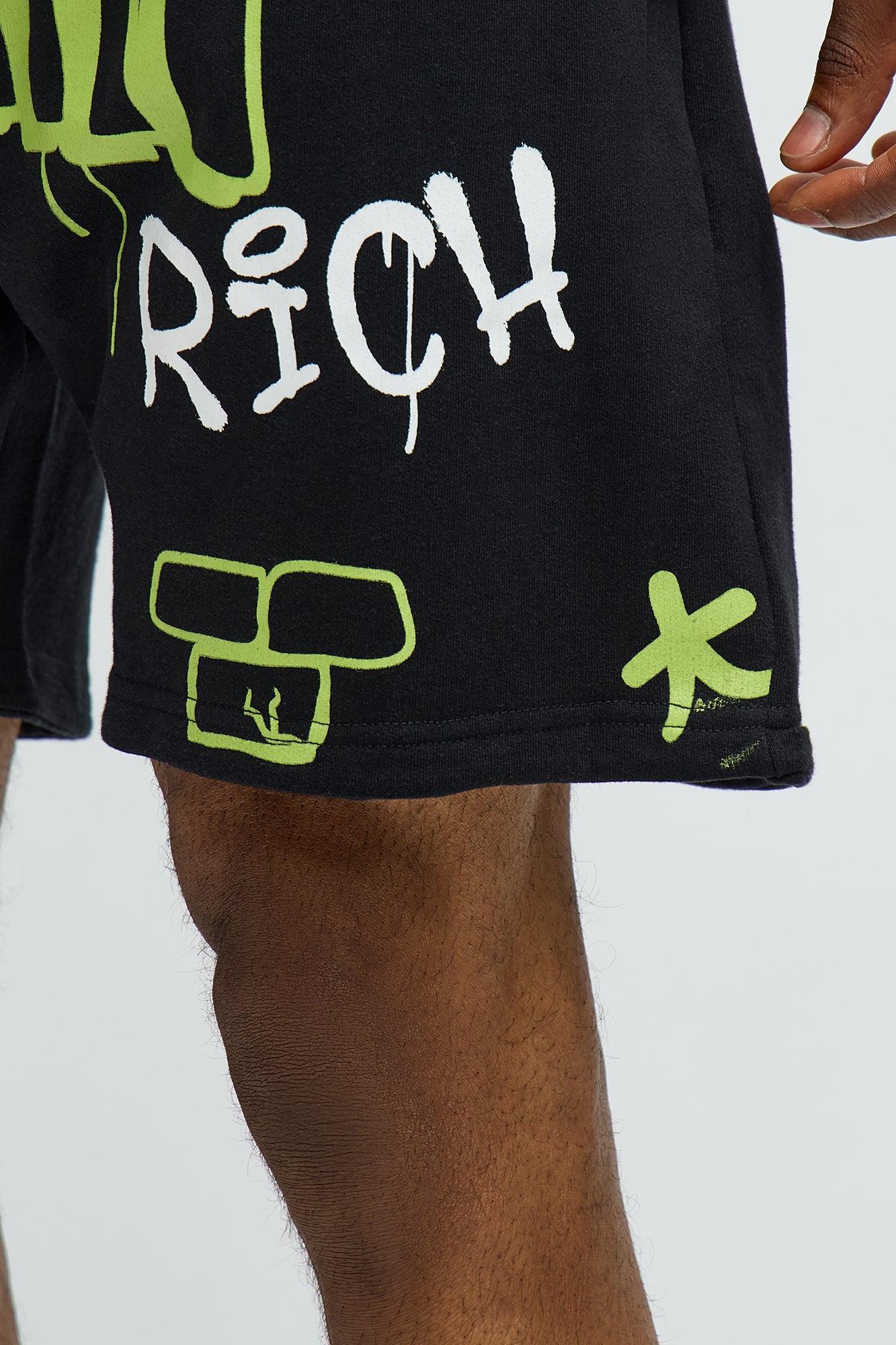 Richie Rich Fly Sweatshorts - Black Product Image