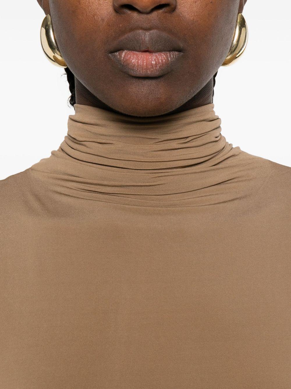 high-neck draped maxi dress Product Image