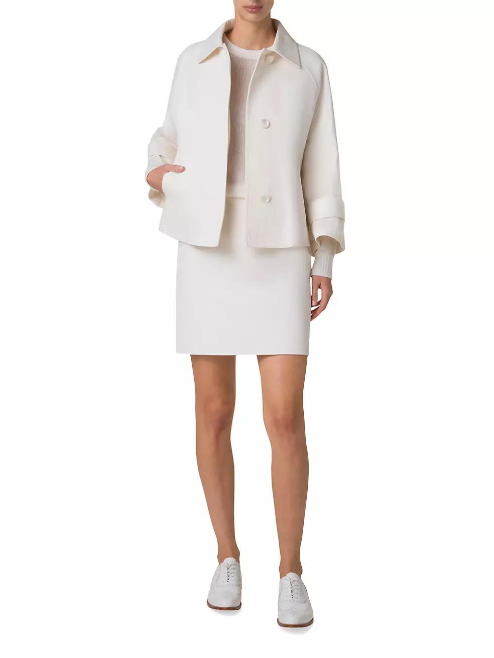 Alia Cotton & Silk Trench Jacket Product Image