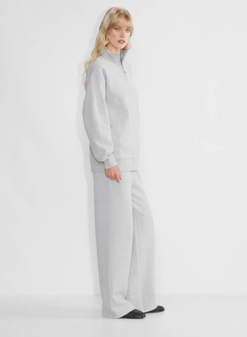 cozy fleece boyfriend 1/2 zip sweatshirt Product Image