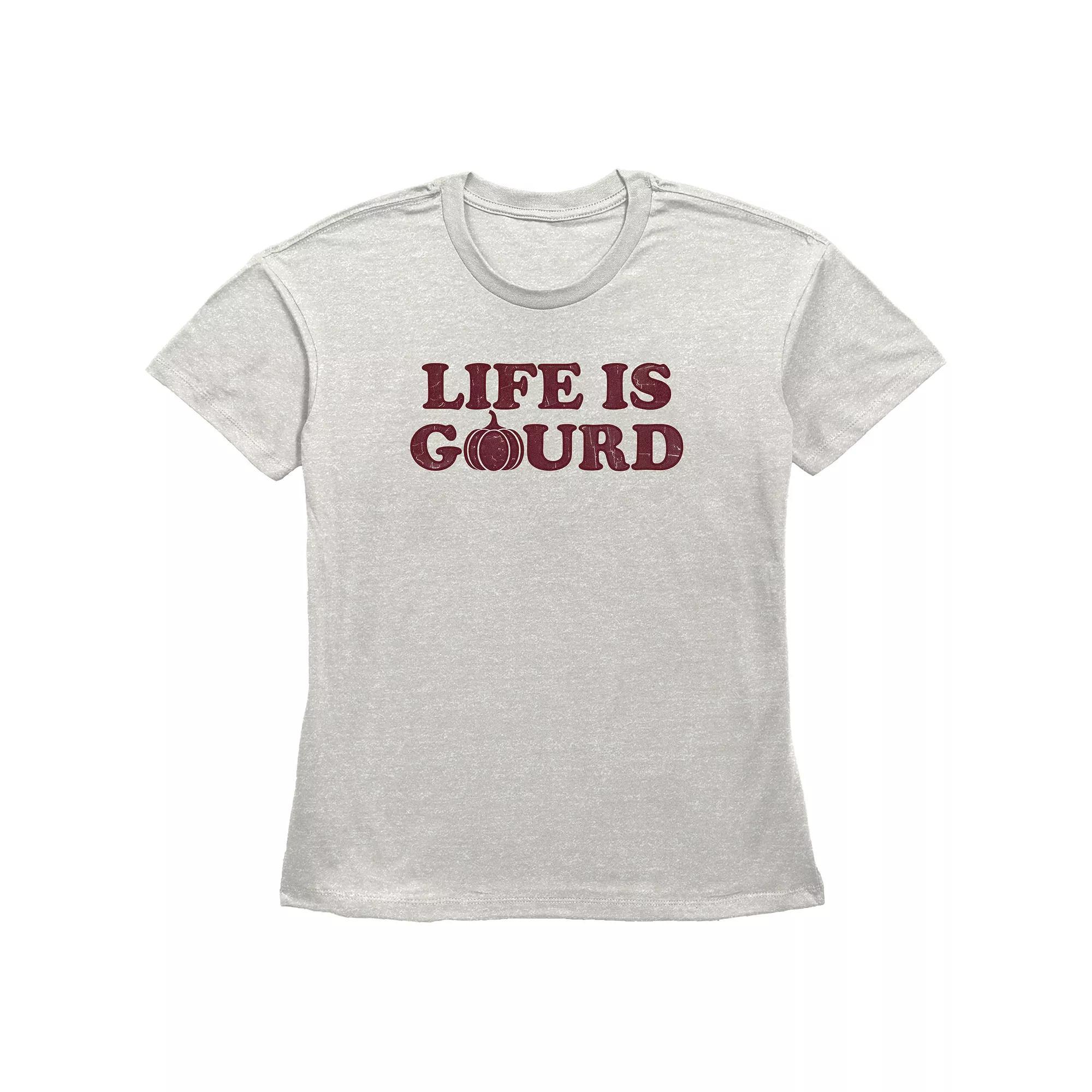 Women's Life Is Gourd Graphic Tee, Size: Small, Oatmeal Product Image