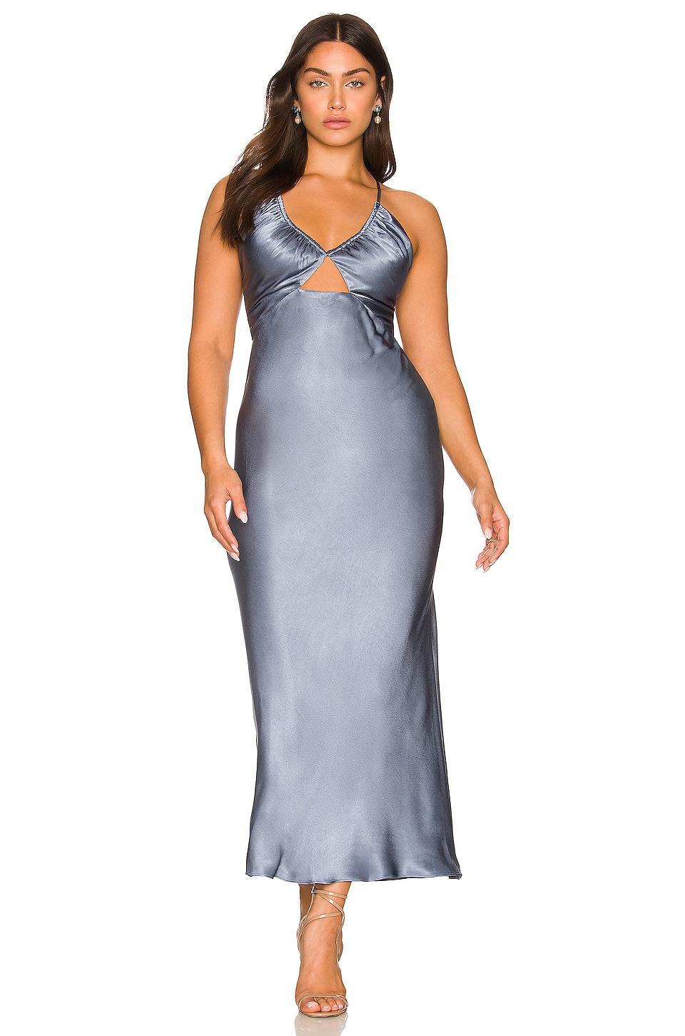 La Lune Ruched Bodice Midi Dress Shona Joy Product Image
